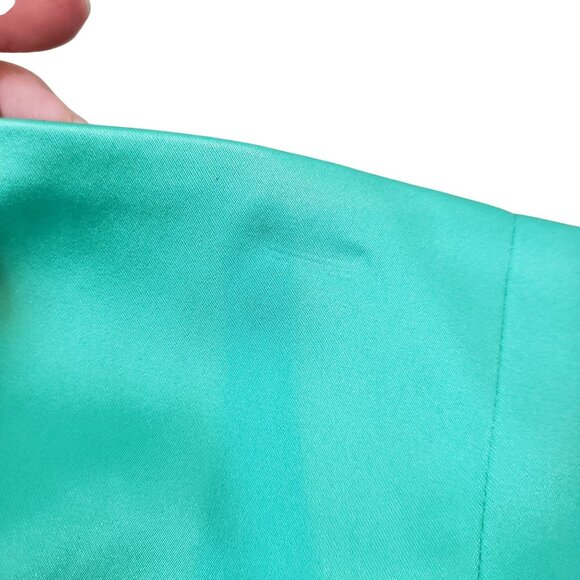 Sergio Hudson Green Satin Mini Skirt - Picture 7 of 12